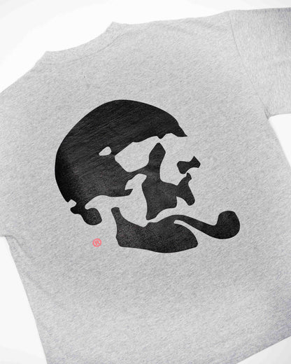 SKELLY BASIC, A GREY TEE