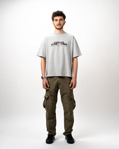 SKELLY BASIC, A GREY TEE