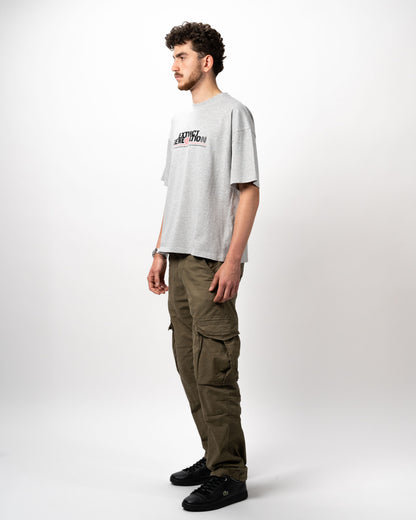 SKELLY BASIC, A GREY TEE