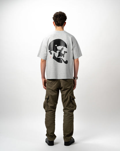 SKELLY BASIC, A GREY TEE