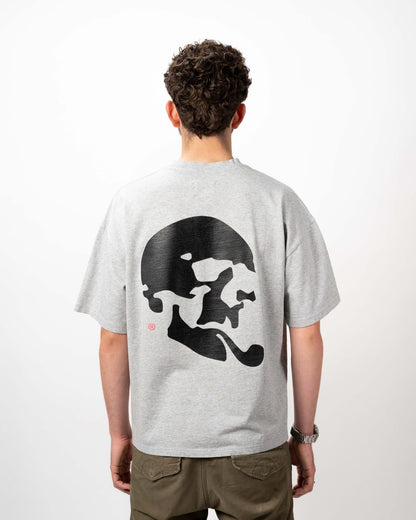 SKELLY BASIC, A GREY TEE