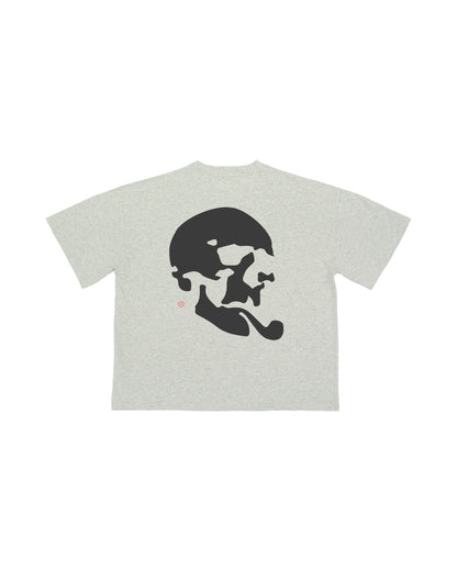 SKELLY BASIC, A GREY TEE