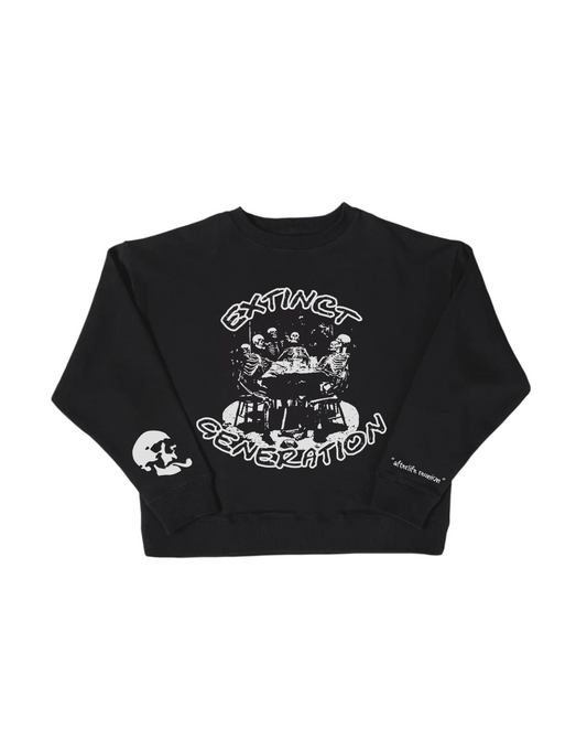 "AFTERLIFE REUNION" A BLACK CREWNECK