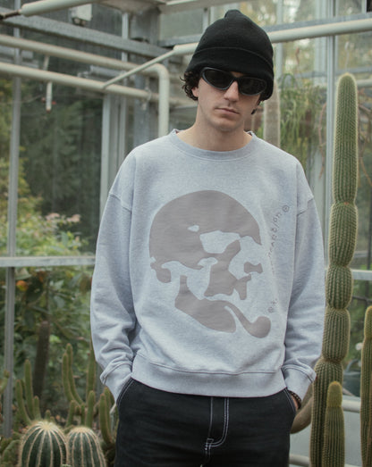 "EXISTENTIAL" A HEATHER GREY CREWNECK